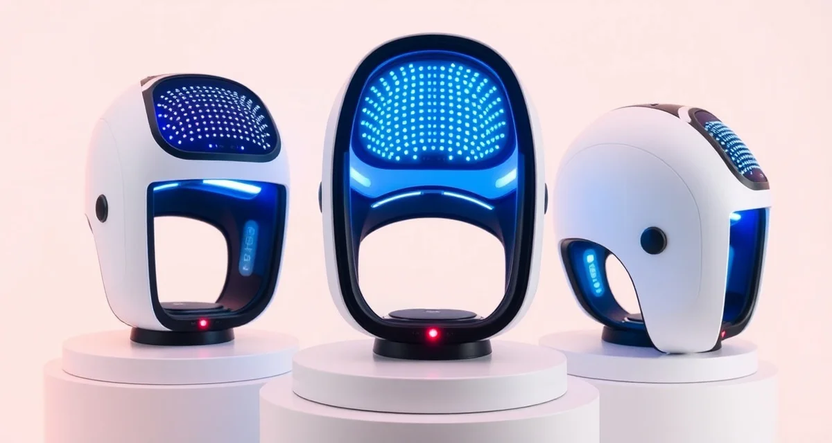 FDA-cleared laser hair growth technology iRestore Professional laser hair growth helmet featuring 282 FDA-cleared laser diodes and LEDs for full-scalp hair density improvement