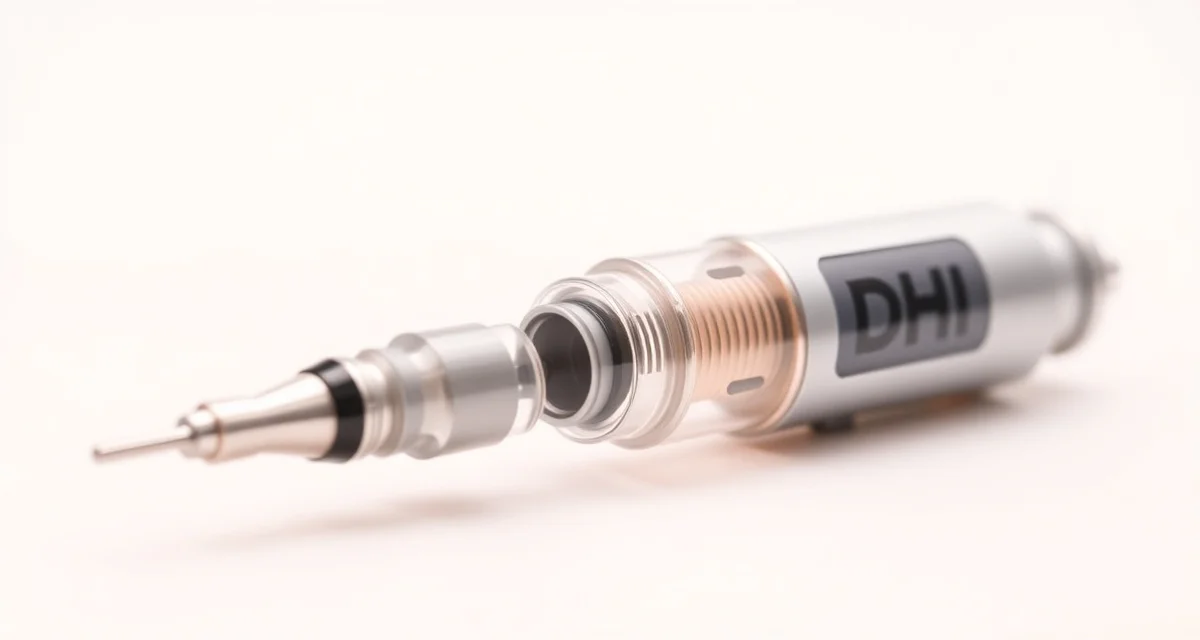 Korean-made DHI implanter pen with enhanced bore design LION implanter pen Korean DHI hair transplant device with spring-loaded mechanism for precise graft placement
