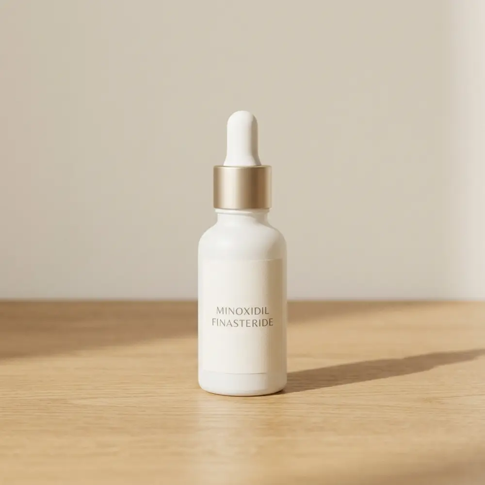 Topical minoxidil and finasteride treatment dropper